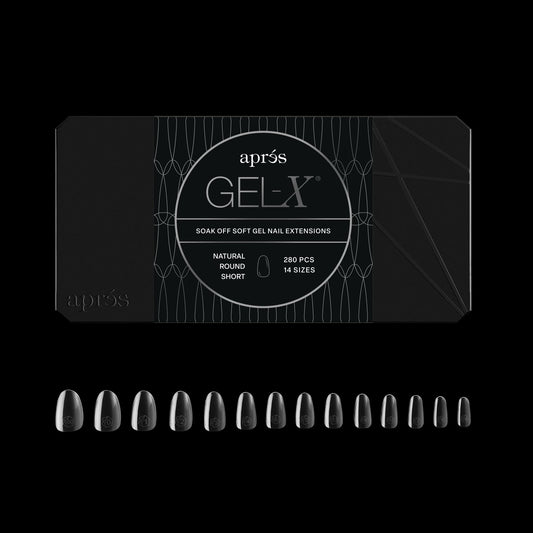 Apres Gel-X® Round Box of Nail Tips | 280 Gel-X Tips, Soft Tips, 14 Sizes 00-9 | Half-sizes Included (Natural Round Short, 280.00 Fl Oz (Pack of 1)) Beauty & Personal Care APRÉS