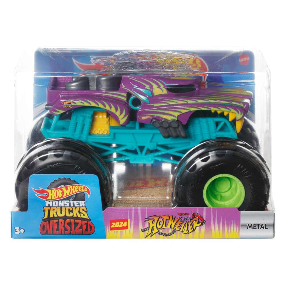 Hot Wheels HotWeiler Monster Truck Oversized 1:24 Scale Great Gift Toy Trucks Large Scale