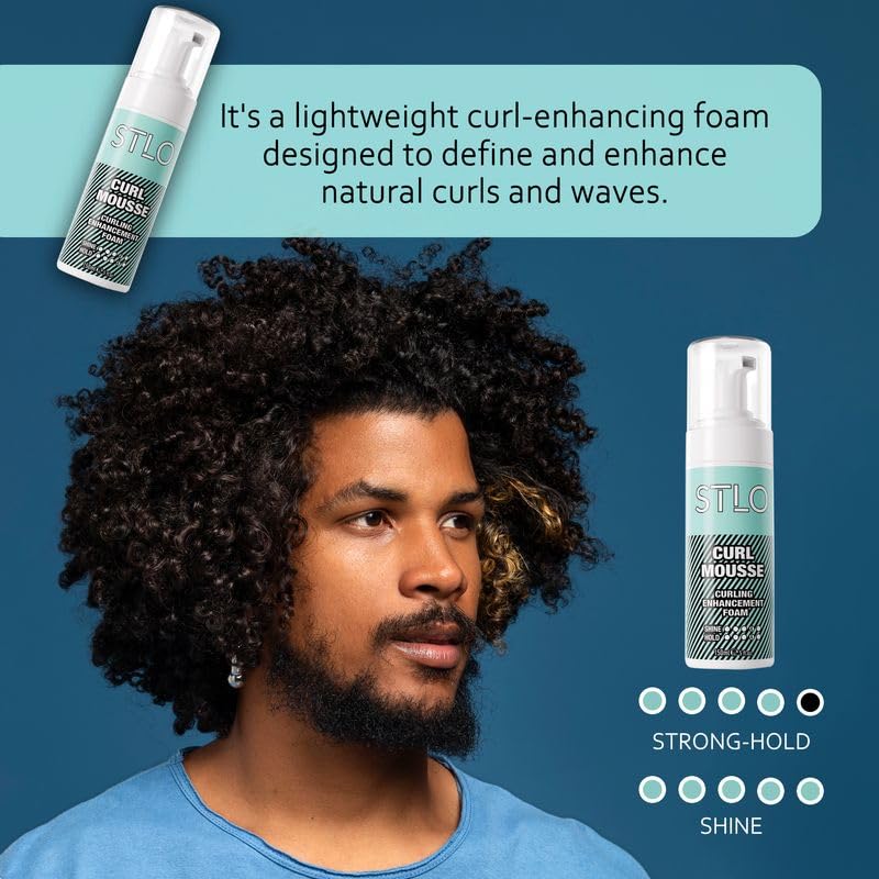 STLO Mousse for Perfect Curls - Radiant Shine with Frizz Control - Lightweight Moisturizing Foam