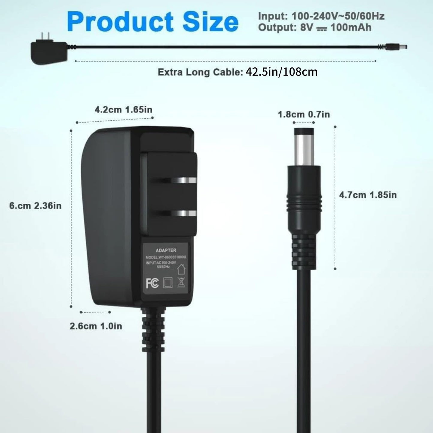100-240V Clipper Charger with 5.5 * 2.1mm Output Fit for Norelco HQ840, 3000 Series, MG3750, MG3760 Trimmer Beauty and Personal Care CHICHIYANG