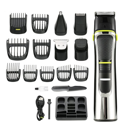 GLESVOWIO Pro Hair Clipper Hair Clipper Rechargeable 5-in-1 Barber Tool Set Electric Hair Clippers for Waterproof Carving and Shaving(Standard) Beauty and Personal Care GLESVOWIO