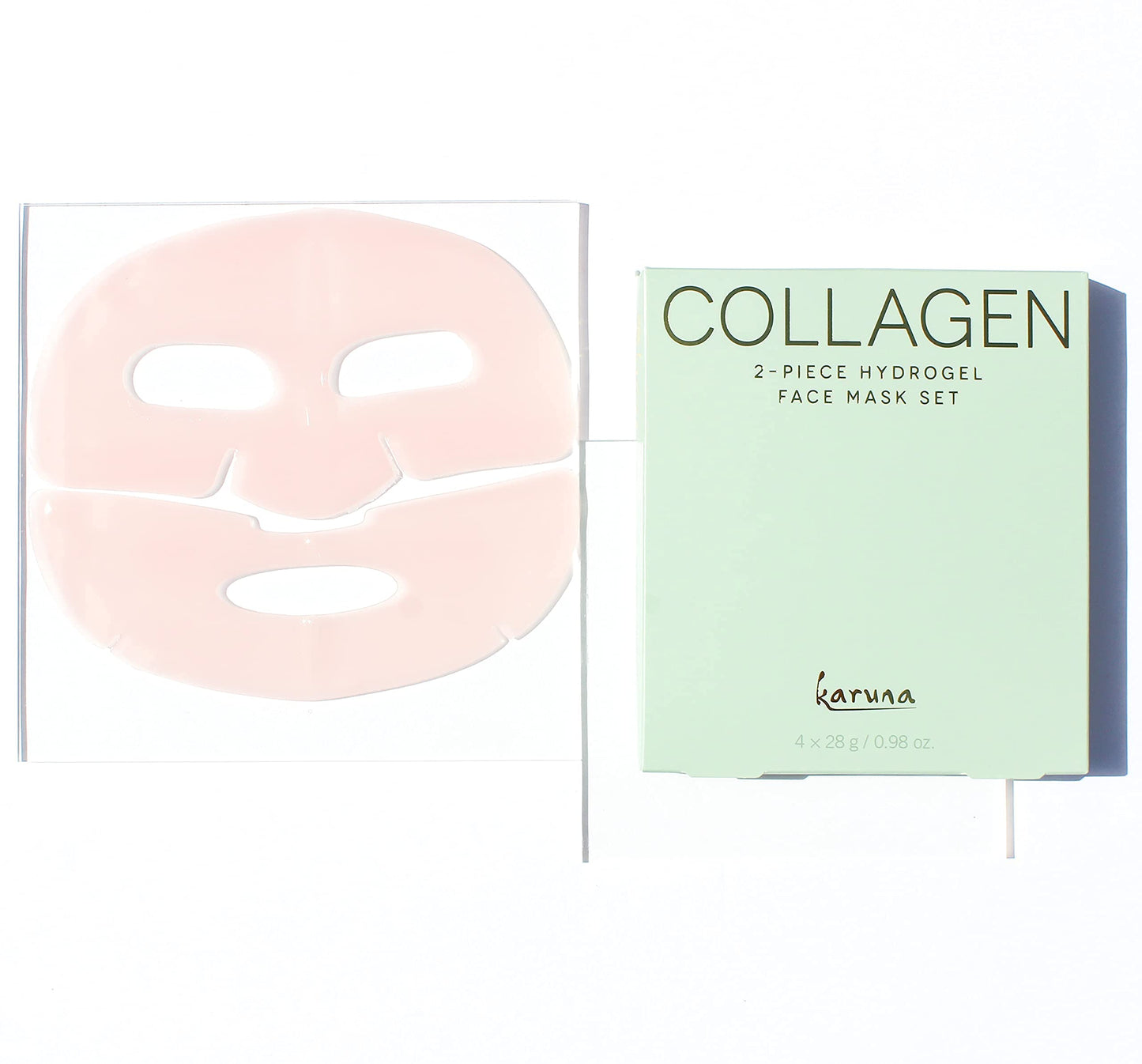 Karuna Skin - COLLAGEN Face Mask Sheets, Hydrogel 2-Piece Facial Mask, Age-Defying, Hydrating, Rejuvenating & Moisturizing Skin Care Essential That