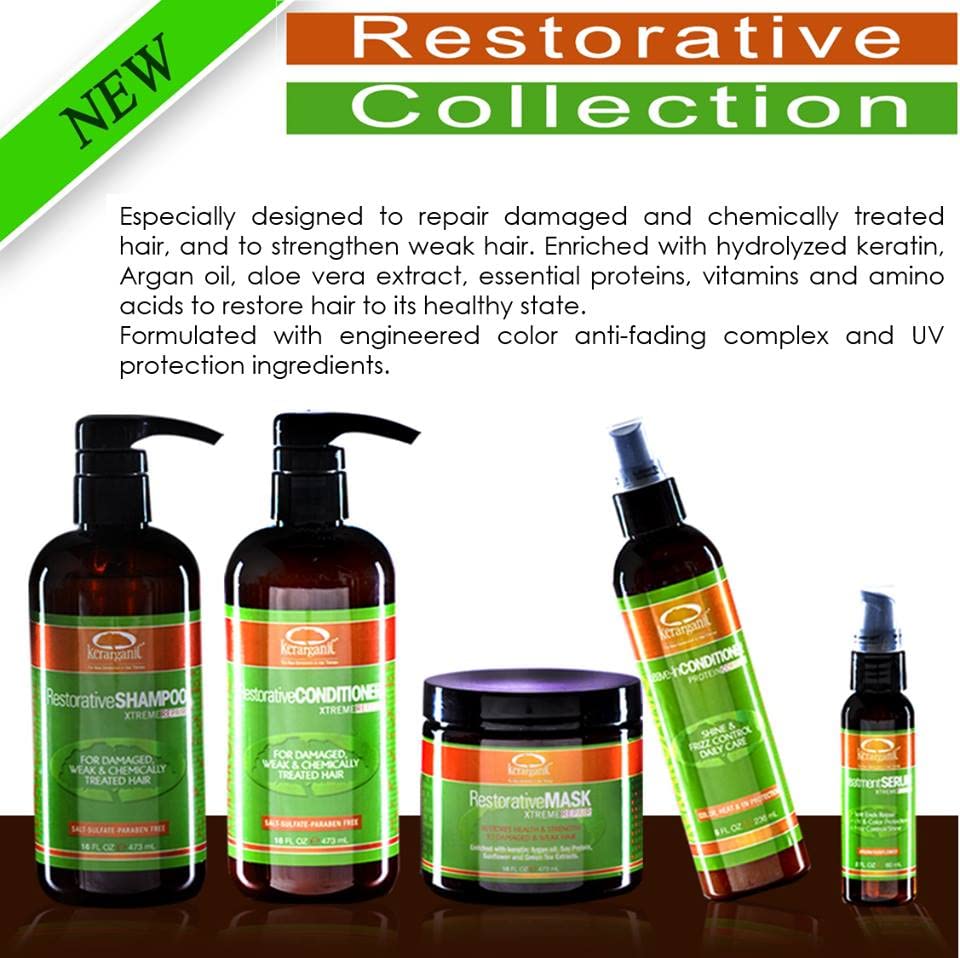 KERARGANIC RESTORATIVE XTREME HAIR REPAIR PRODUCTS FRIZZ CONTROL KIT
