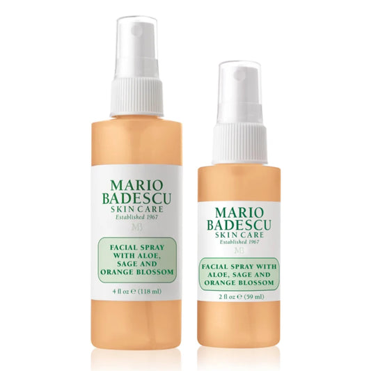 Mario Badescu Facial Spray with Aloe, Sage and Orange Blossom for All Skin Types | Face Mist That Hydrates & Uplifts | 4 FL OZ & 2 FL OZ Combo Beauty & Personal Care Mario Badescu