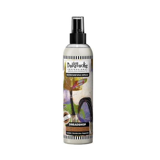 Dollylocks Refreshening Spray for Locs, Braids, Extensions, Dreadlocks | Lavender Lime Peppermint | Plant-based, Residue-free, Sulfate-free | Refresh