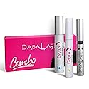 DABALASH Trio Combo - Professional Eyelash & Brow Growth Serum 0.18 oz, Waterproof Mascara, 0.45 oz & Vegan Mascara, 0.3oz - Promotes the Appearance
