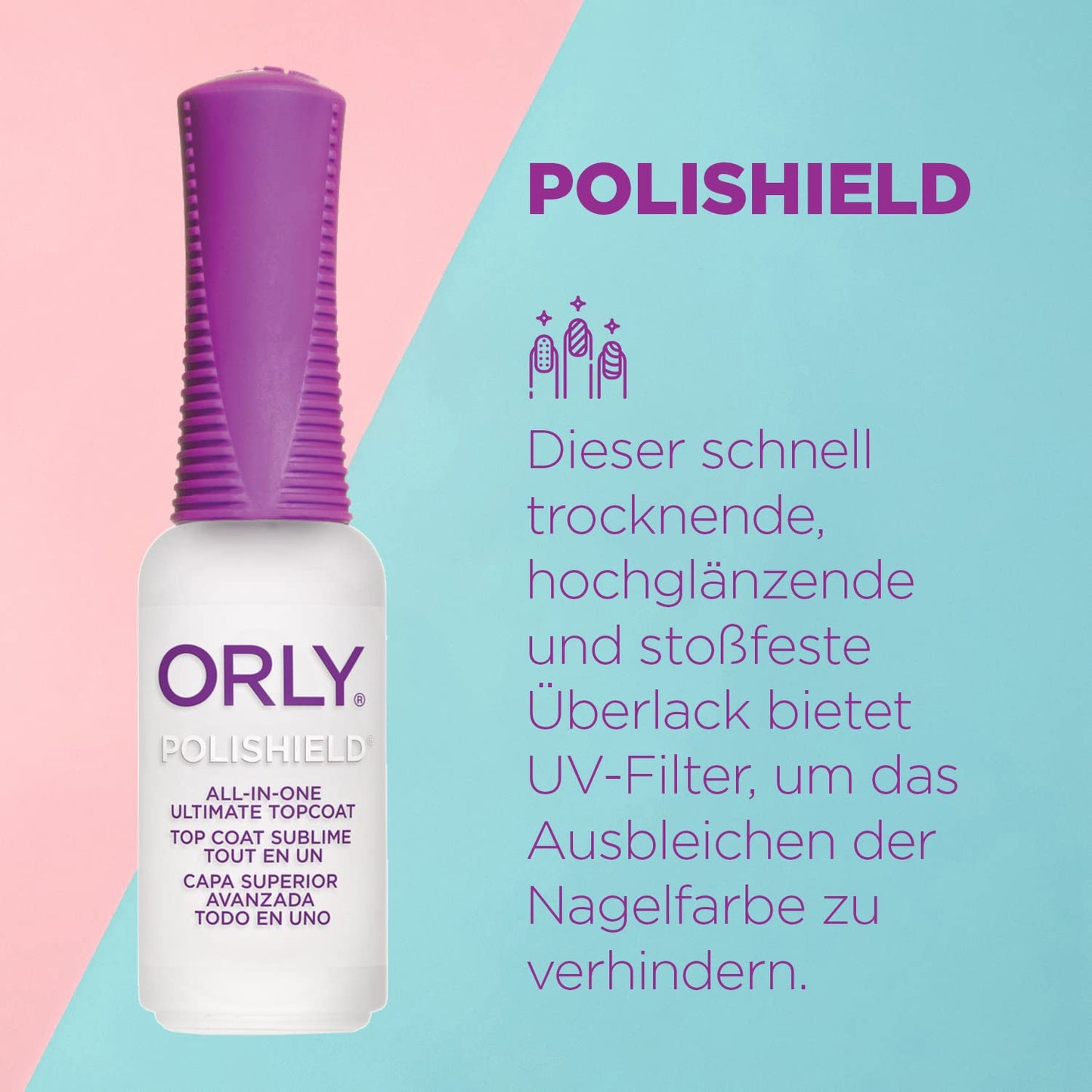 Orly Polishield 3-In-1 Ultimate Nail Top Coat, .3 Ounce Beauty & Personal Care Orly