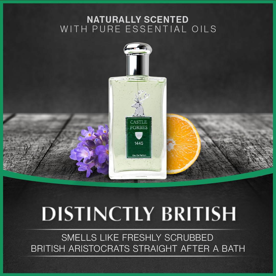 Castle Forbes 1445 Fragrance for Men, 100ml | Light & Timeless Cologne Scent w/Essential Oils | Distinctly British, Paraben-Free, Cruelty-Free