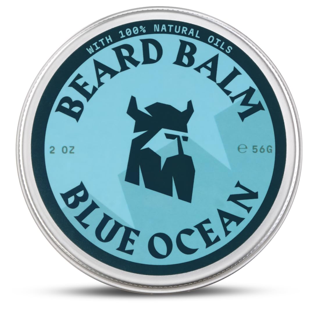 Striking Viking Beard Balm for Men -2 Oz (1 Pack), Blue Ocean - Leave in Beard Conditioner - Styling Balm Made with Naturally Derived Beard Butter Beauty and Personal Care Striking Viking Default Title