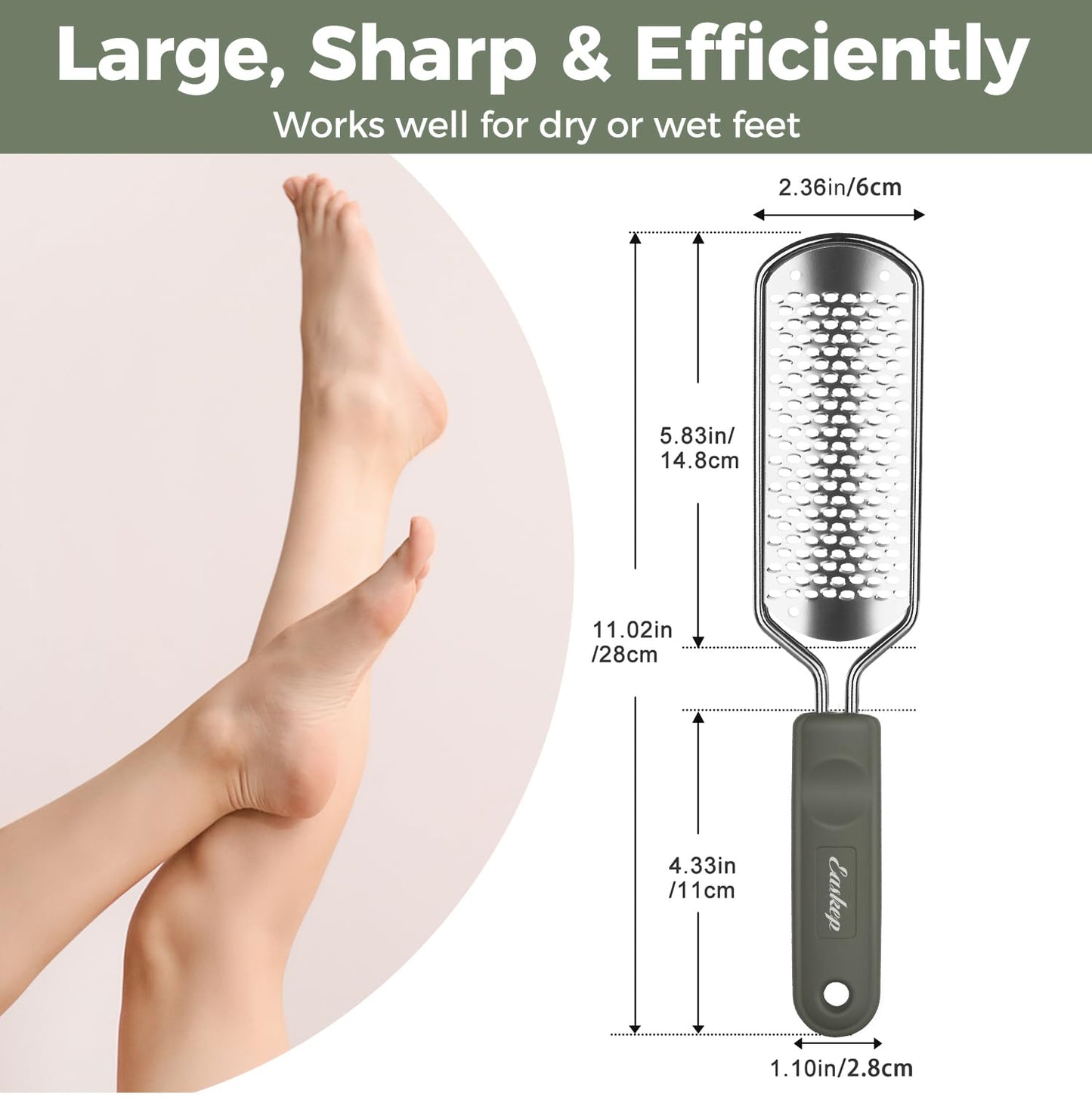 Foot File Foot Scrubber Pedicure - Callus Remover for Feet Easkep Professional Grater Rasp Foot Scraper Corns Callous Removers Cracked Dead Skin