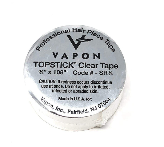 Vapon Topstick Clear Double Sided Medical Grade Adhesive Tape Roll 3/4" x 108" Beauty & Personal Care Vapon