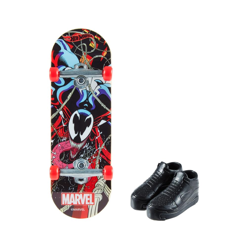 Hot Wheels Skate Vehículo de Juguete Patineta Marvel con Tenis