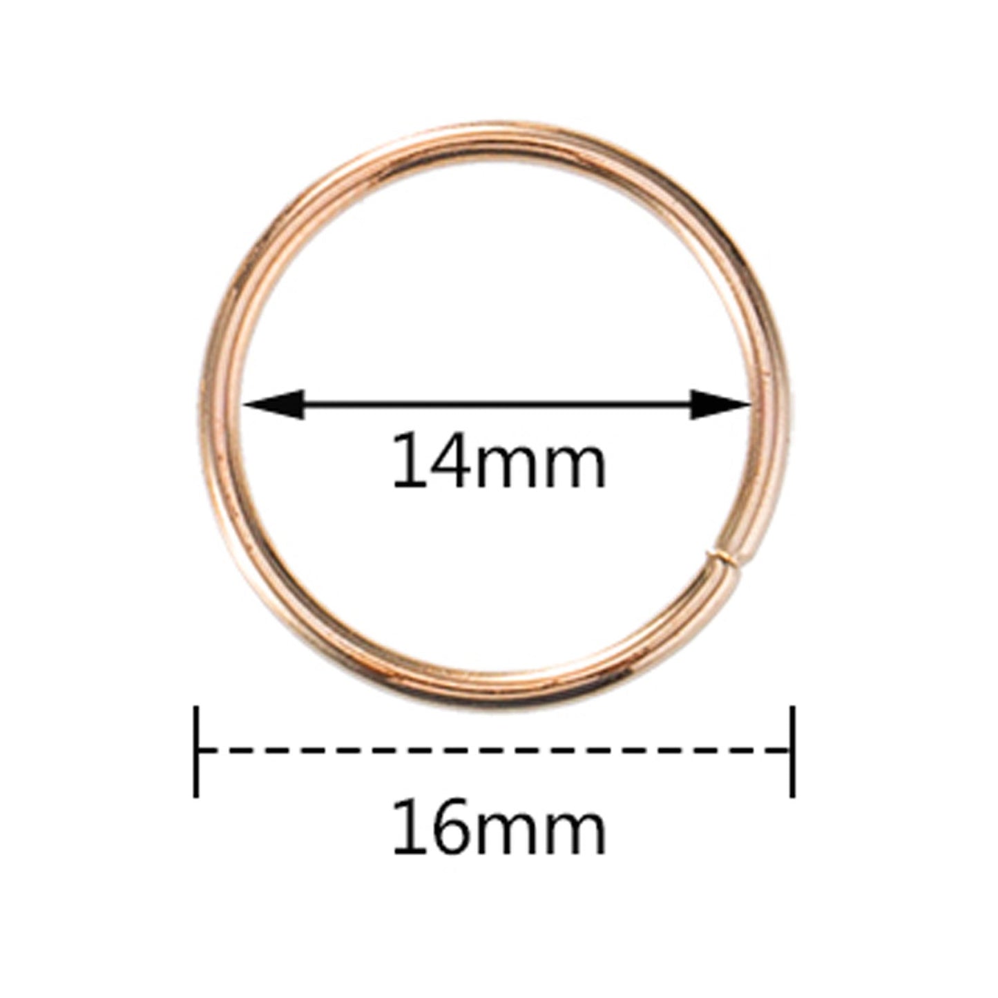 Hotop 100 Pack Hair Rings Gold Braid Rings Loop Clips 0.63 Inch Women's Fashion Hip-hop DIY Hair Accessories for Dreadlocks