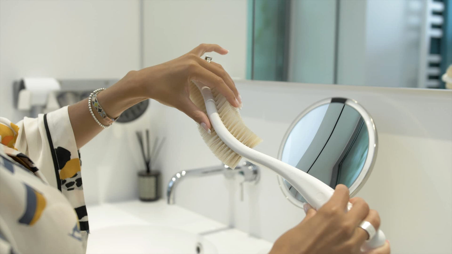 Incredible Inventions Ergonomic Curved Body Brush – Shower Brush for Deep Cleansing & Exfoliation, Comfortable Grip for an Upgraded Bath Experience