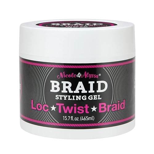 Nicole & Alyssa - Braiding Gel 15.7oz - No Flakes or Buildup, Perfect for Braids, Locs & Twists, Extra Hold, Frizz Control, Moisturizing Care