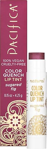 Pacifica Beauty Color Quench Natural Lip Tint, Sugared Fig, 0.15 Ounce