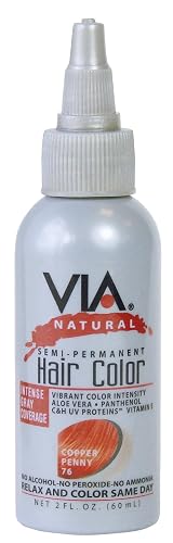 Via Natural Semi-permanent Hair Color 2 Oz Copper Penny #76
