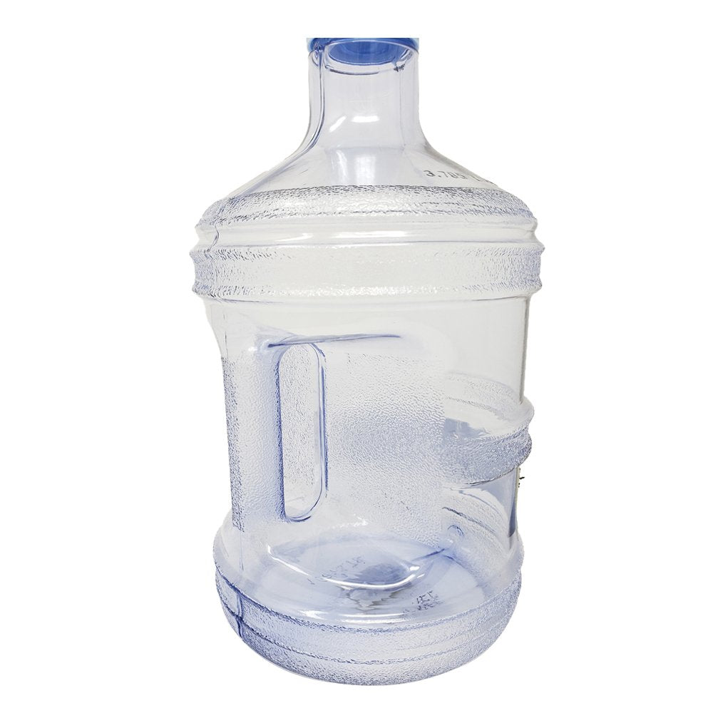 1 Gallon Leak-Proof BPA Free Reusable Plastic Drinking Water Big Mouth Bottle Jug Container with Holder Drinking Canteen