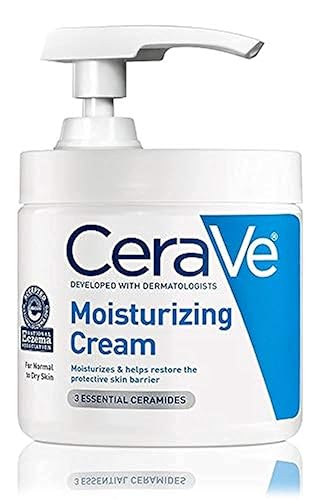 CeraVe Moisturizing Cream with Pump 16 oz Daily Face and Body Moisturizer for Dry Skin
