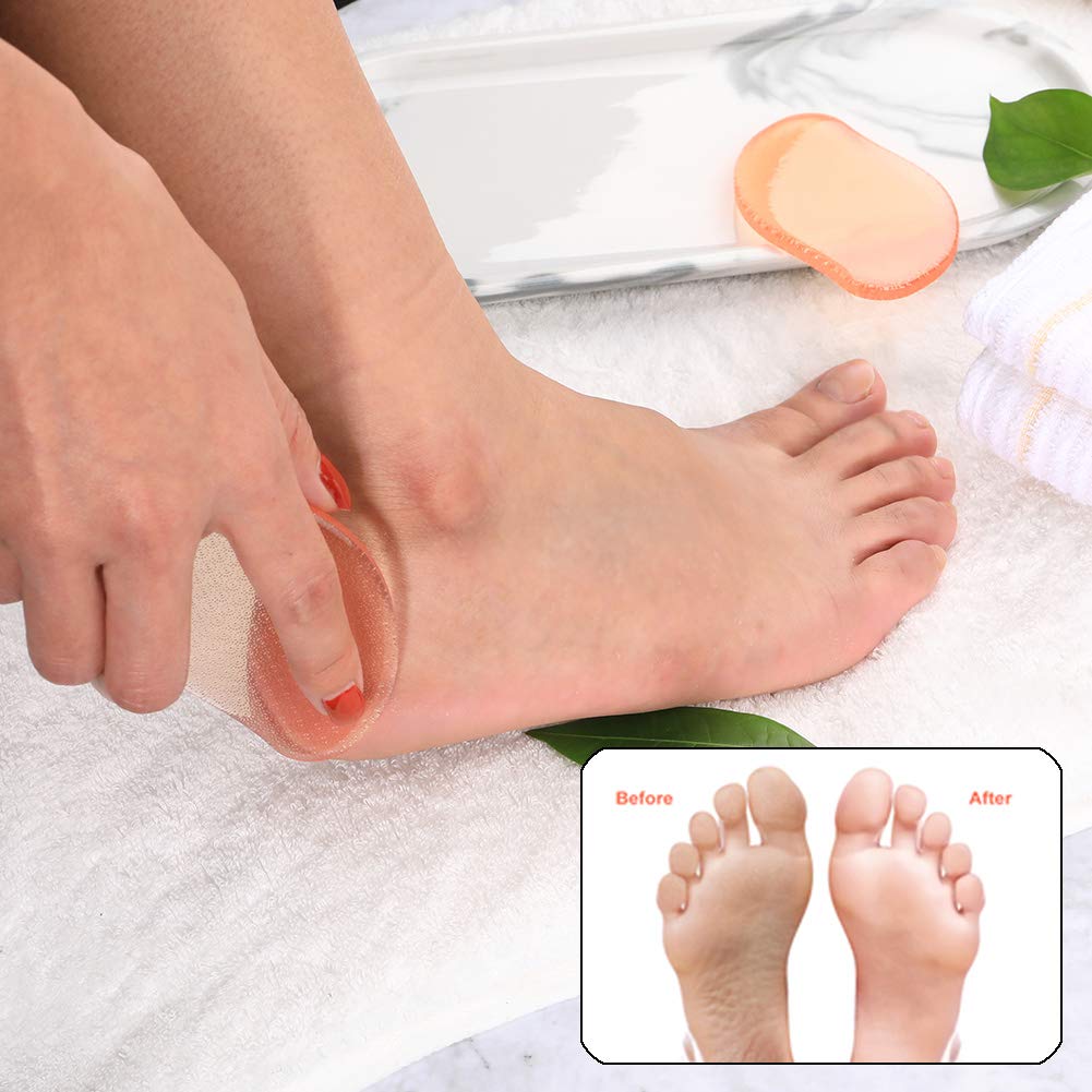 BEZOX Glass Foot File Callus Remover, Crystal Pedicure Foot Rasp for Callused, Coarse, Hard Skin Removal, Portable Hand Sized Foot Scraper for Cracked
