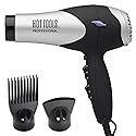 Hot Tools Pro Artist Turbo Styling Hair Dryer | Lightweight and Quiet, Silver/Black, 1 Count (Pack of 1)