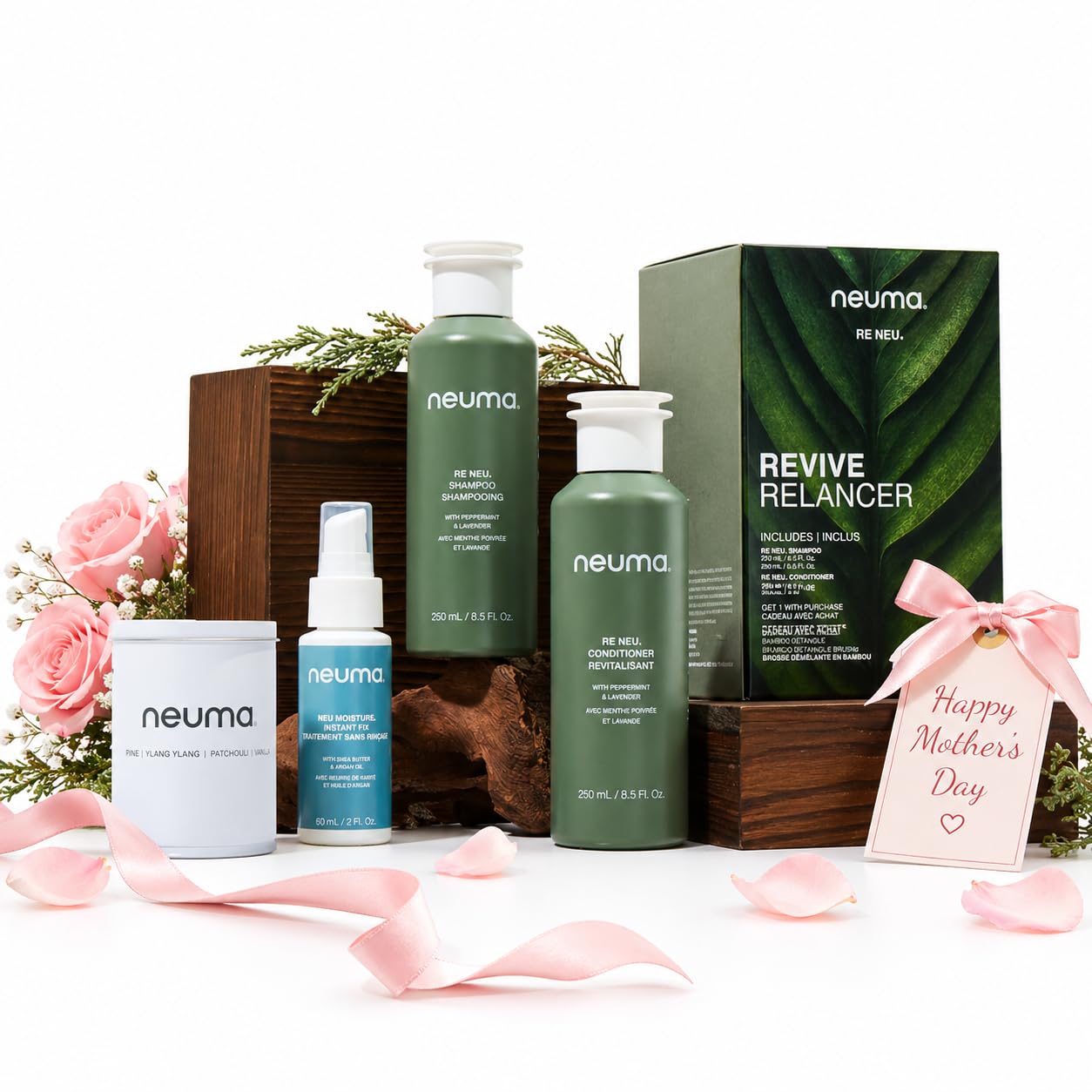 Neuma Re Neu Mothers Day Gift Set | Relaxation Gifts For Women | Complete Hair Care Set With Shampoo, Conditioner, Neu moisture Instant-Fix Therapy