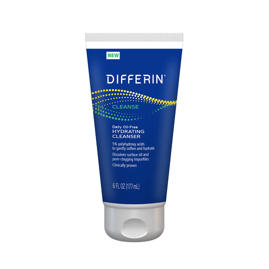 Differin Facial Cleanser, Daily Oil Free Hydrating Face Wash by the makers of Differin Gel, Gentle Skin Care for Acne Prone Skin, PHAs, 6 Oz. Beauty & Personal Care Differin