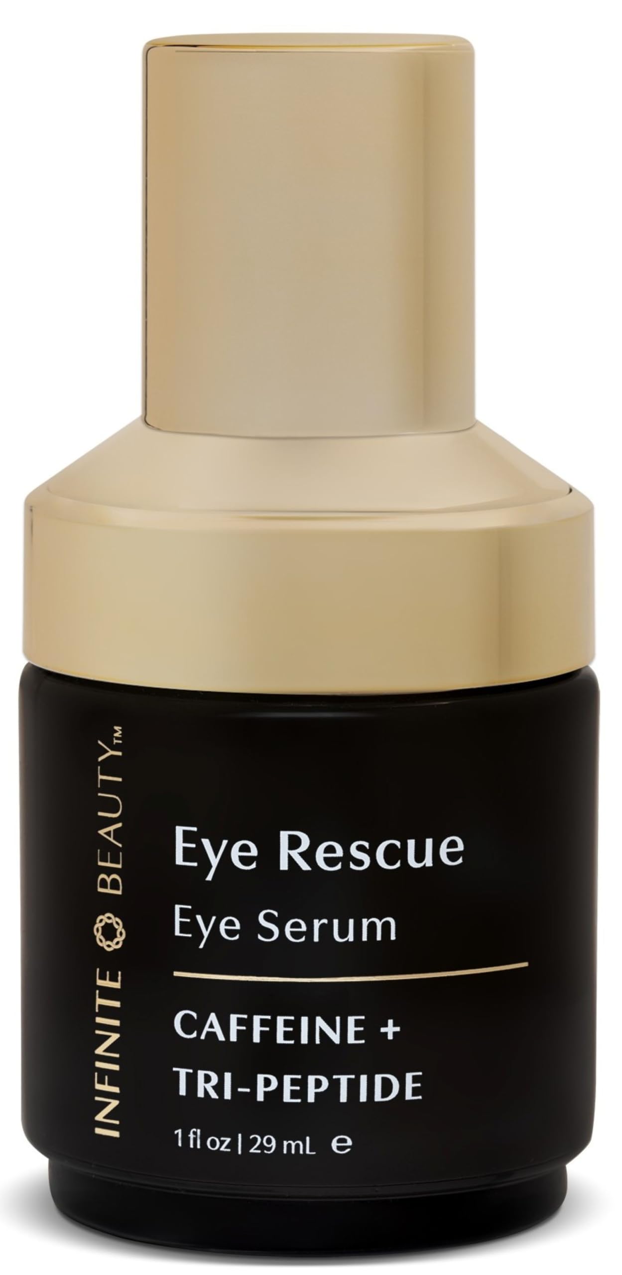 Infinite Beauty Eye Rescue Eye Serum - Caffeine & Tri-peptide - Reduces Puffiness & Dark Circles | Hydrates & Brightens Delicate Skin, Anti-Aging | 1
