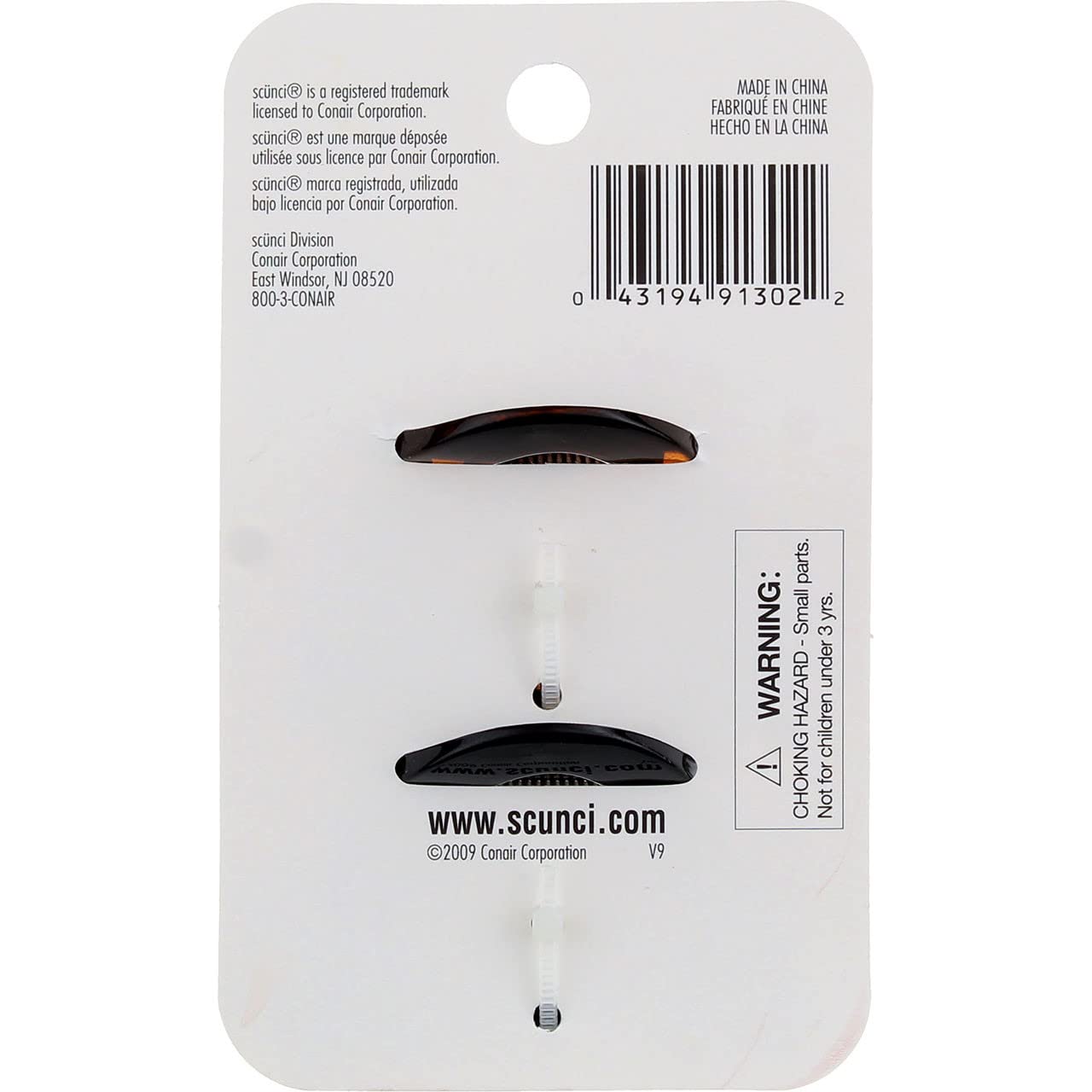 Scunci 9130203h048 Clutch Jaw Clips Assorted Colors, 1.6 Ounce