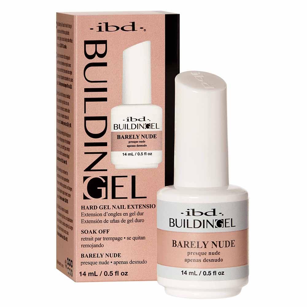 IBD Building Gel, Hard Gel Nail Extension, Barely Nude, Soak-Off, Nail Builder Strengthener, 0.5 fl oz Beauty & Personal Care IBD