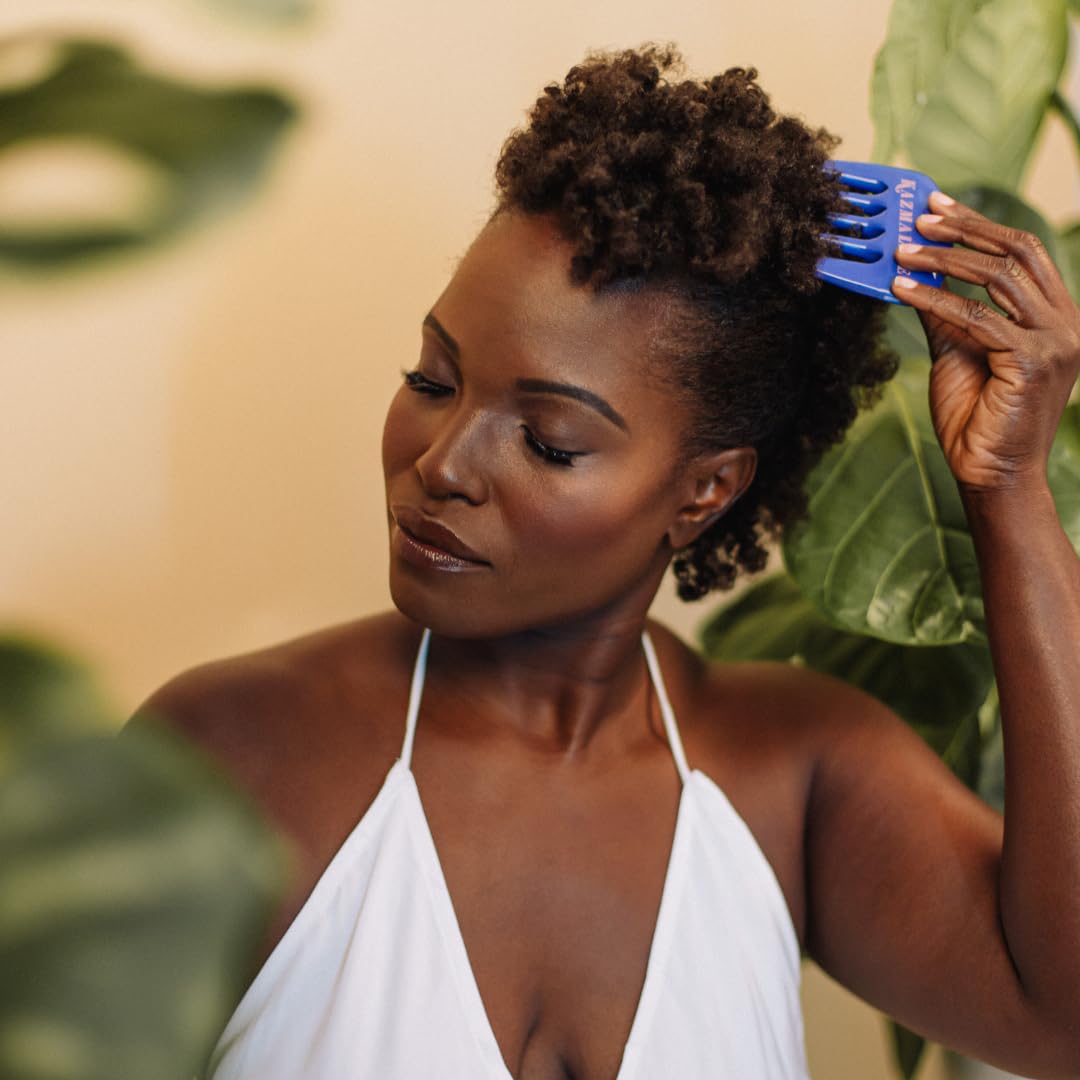 KAZMALEJE Detangling & Styling Pick for Curly, Kinky, Coily Hair | Reduces Frizz, Adds Volume | For Women, Kids & Men