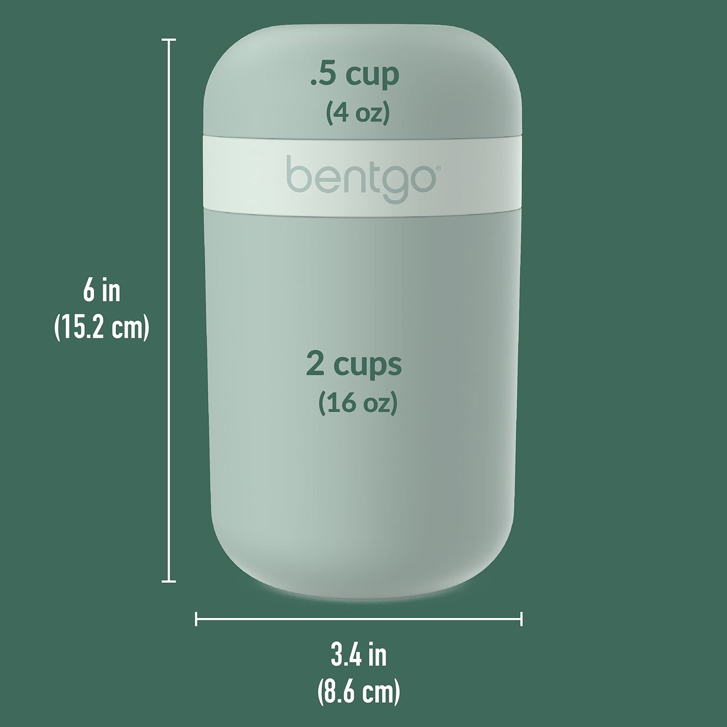 Bentgo Snack Cup - Reusable Snack Container with Leak-Proof Design, Toppings Compartment, and Dual-Sealing Lid, Portable & Lightweight for Work…