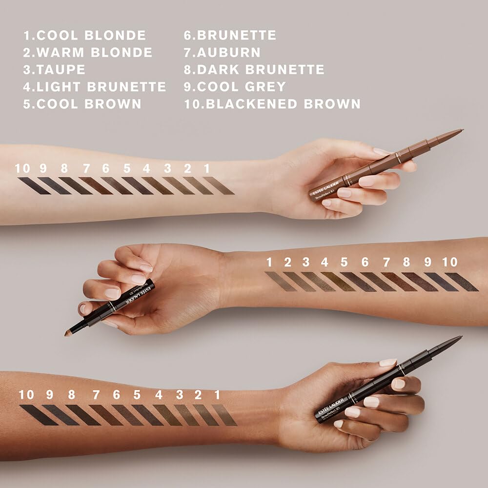 Estée Lauder BrowPerfect 3D All-In-One Styler with Eyebrow Gel, Pencil & Powder plus Spooled Brush, Cool Grey