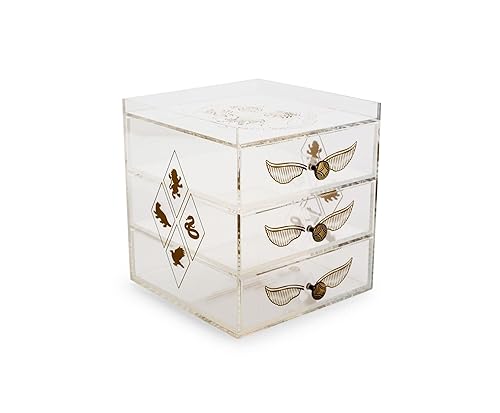 Ukonic Harry Potter Snitch Acrylic Beauty Organizer Jewelry Box Display Case Container - Trinket Tray For Necklaces, Rings, Bracelets - Home Decor…