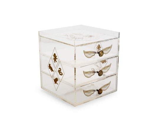 Ukonic Harry Potter Snitch Acrylic Beauty Organizer Jewelry Box Display Case Container - Trinket Tray For Necklaces, Rings, Bracelets - Home Decor…