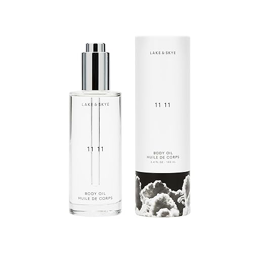 Lake & Skye 11 11 Body Oil - Hydrating Body Oil with Vitamin E & Almond Oil - Clean Skin Musk, Sheer & Uplifting Scent - 3.4 fl oz (100 ml)