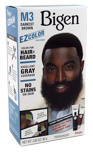 Bigen EZ Color Hair Color for Men, Darkest Brown Kit, 48 Oz, Pack of 6