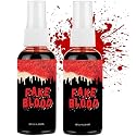 Halloween Fake Blood Makeup Kit, Realistic Washable Fake Blood Makeup for Zombie Vampire Monster Cosplay & Dress Up(2PCS)