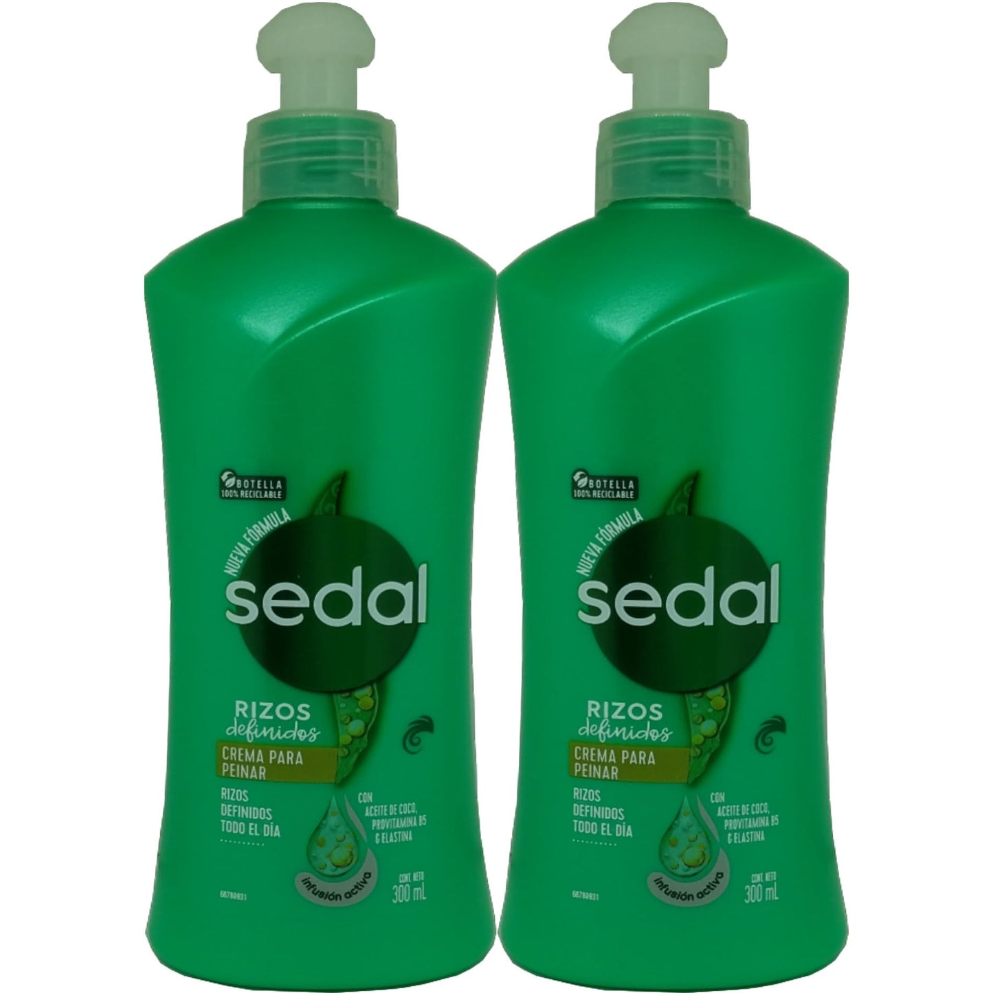 Sedal Curls Defined Hair Comb Cream with Coconut Oil, Provitamin B5, Elastin, 300ml, 2 Pack