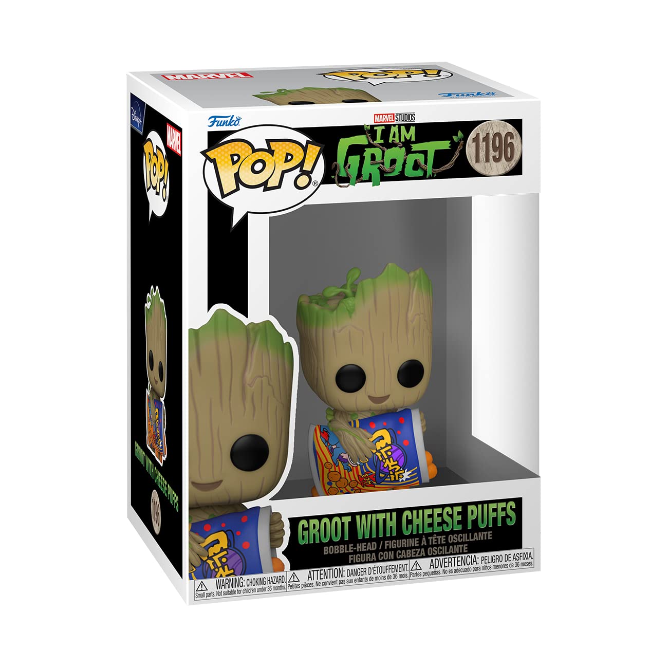 Funko POP! Marvel: Guardians of The Galaxy - Groot - 1/6 Odds for Rare Chase Variant with Cheese Puffs - Groot Shorts - Collectable Vinyl Figure…