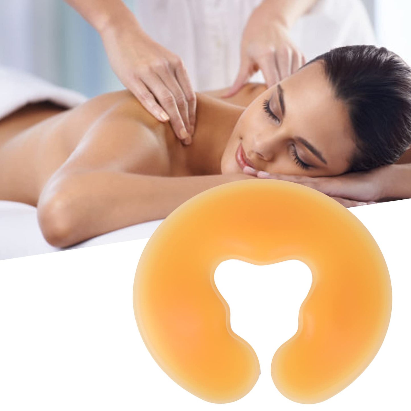 Dioche Soft Silicone Facial Relaxation Massage Pillow - a Comfortable headrest for Salon use, Providing Premium Facial Care - Skin Color, Hard Bottom Beauty and Personal Care Dioche