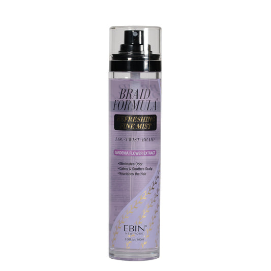 Braid Formula Refreshing Fine Mist 3.38 Fl. Oz. Gardenia Flower - Eliminates Odor, Gives High Shine, Infused Gardenia Flower Extract for Your Scalp