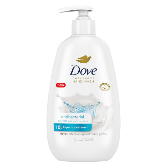Dove Care & Protect Antibacterial Hand Wash Protects Skin from Dryness, More Moisturizers Than The Leading Ordinary Hand Soap, 12 oz Beauty & Personal Care Dove