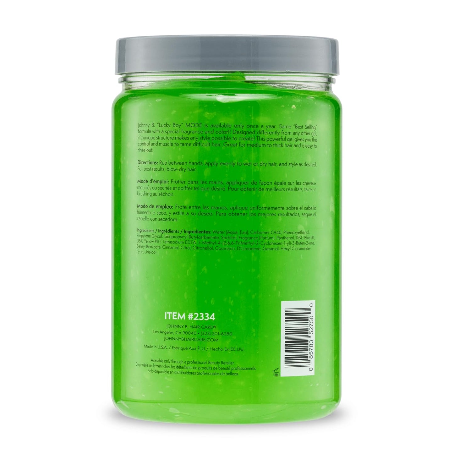 JOHNNY B. Mode Lucky Boy Hair Styling Gel 32 oz.