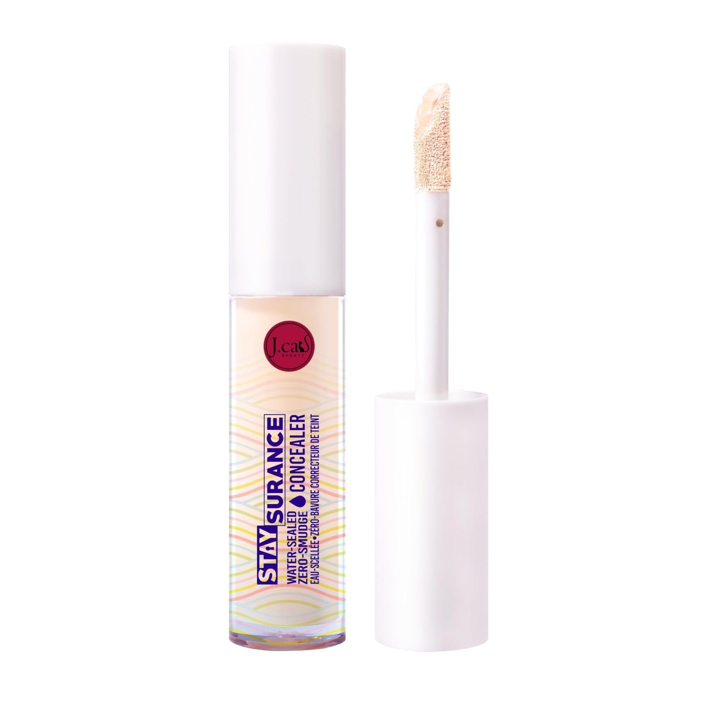 J.Cat Beauty Staysurance Water-Proof, Zero-Smudge Concealer, Combats Dark Circles, Redness and Small Imperfections, Lightweight, Buildable Formula