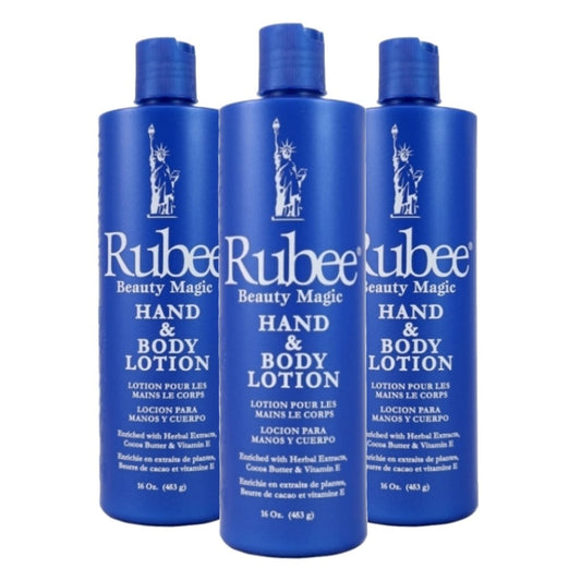 Rubee Cacao Butter Pack of 3 Body Lotion & Hand for Women - 16 oz.Travel Size Essentials for Dry Skin - Vitamin E Moisturizer - Herbal Extraction Beauty & Personal Care RUBEE