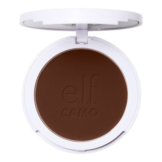 e.l.f. Camo Powder Foundation, Lightweight, Primer-Infused Buildable & Long-Lasting Medium-to-Full Coverage Foundation, Rich 650 C