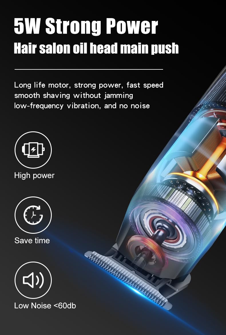 QDKVTNDJZ Multifunctional Beards Trimmer Haircut Grooming Kit with LED Display,Powerful Motor,Professional Hair Clippers for Men Electric Cordless Beauty and Personal Care QDKVTNDJZ