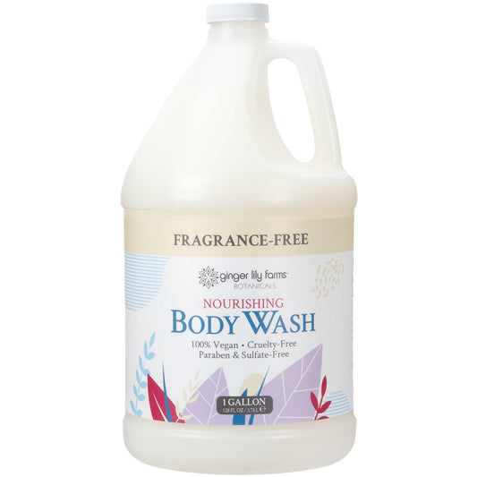 Ginger Lily Farms Botanicals Nourishing Body Wash, 100% Vegan & Cruelty-Free, Fragrance Free, 1 Gallon (128 fl oz) Refill Beauty & Personal Care Ginger Lily Farms