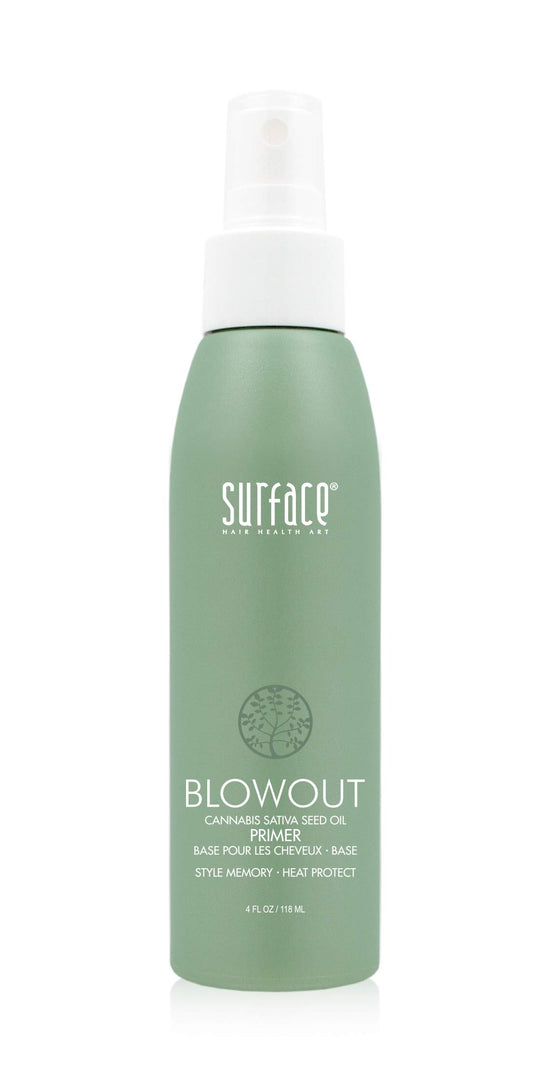 SURFACE Hair Blowout Primer Hair Spray for Men and Women, 4 oz - Lightweight, Nourishing Thermal Spray with Babassu Oil - Fast-Drying Blow Dry Spray